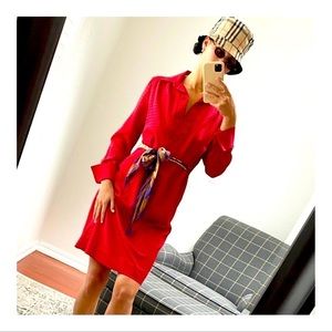 𝅺vtg 6 Lanvin dress couture gingham square vintage silk checkered pinup 60s 70s